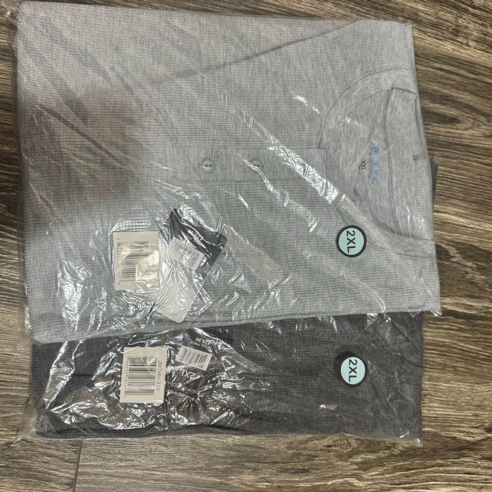 3 pack Blue Ice Waffle Long Sleeve Shirts